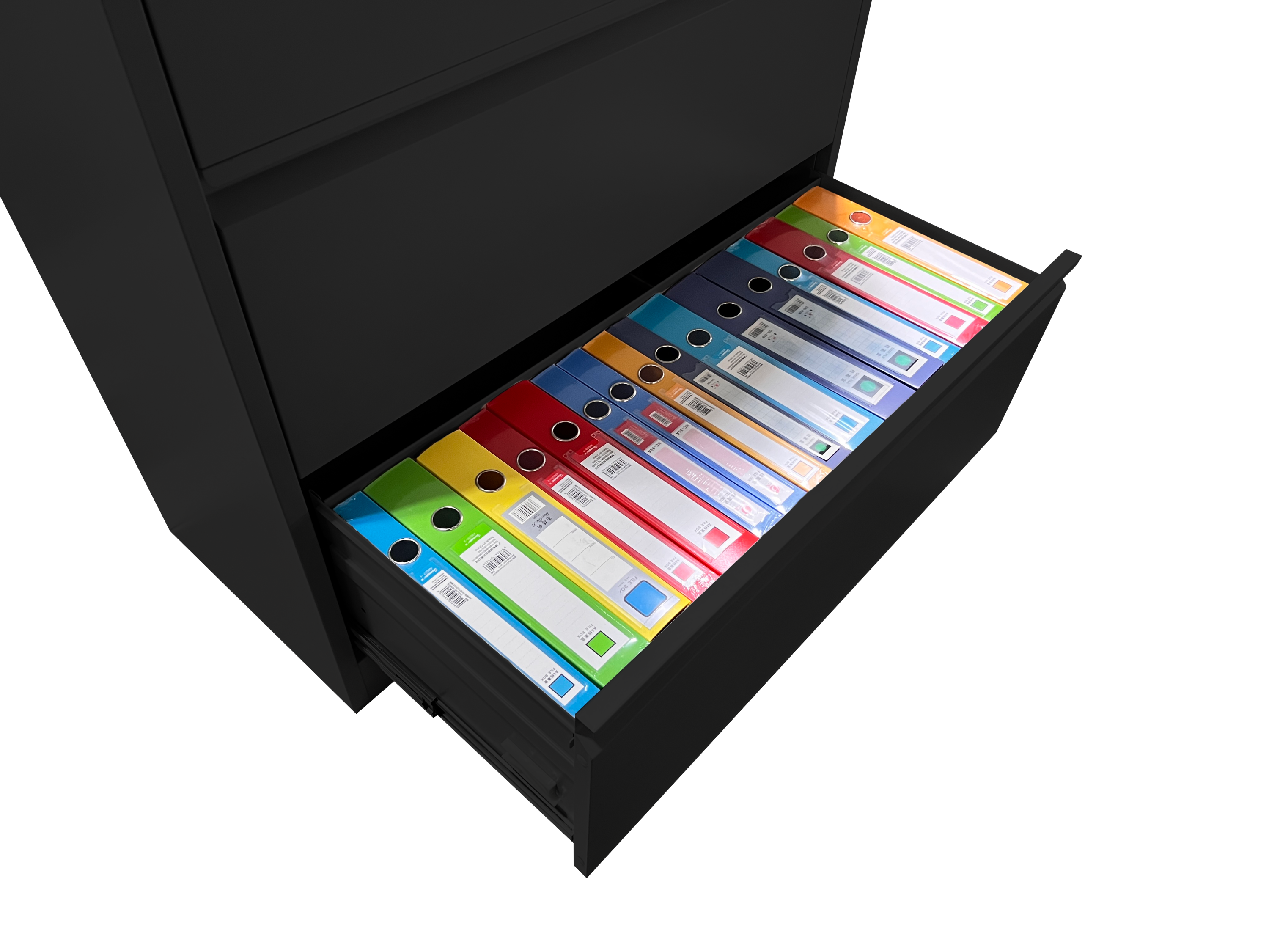 5 Drawer Metal Lateral File Cabinet , Black Filing Cabinet with Lock, Lockable File Cabinet for Home Office, Locking Metal Fi