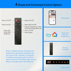 Smart 60' WiFi-Enabled Electric Fireplace Heater, Recessed in-Wall and Wall-Mounted - Grand Goldman Shop