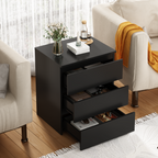 (Set of 2)3 Drawer Dresser, Small Dresser for Closet, Wooden Nightstand for Bedroom, Chest of Drawers Side Table Storage Cabinet for Home Office Entryway Hallway, Each box Contains Two Side Tables - Grand Goldman Shop