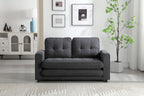 3 Fold Sofa,Convertible Futon Couch sleeper sofabed,Space saving loveseat,Pull Out Couch Bed for Living Room,Dark Gray & Light Gray & Beige,Velvet linen fabric - Grand Goldman Shop