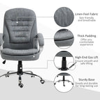 High Back Home Office Chair Executive Computer Chair with Adjustable Height,  Gray - Grand Goldman