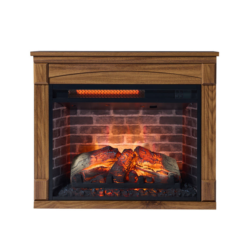 28 inch TV media entertainment center With electric fireplace - Grand Goldman Shop