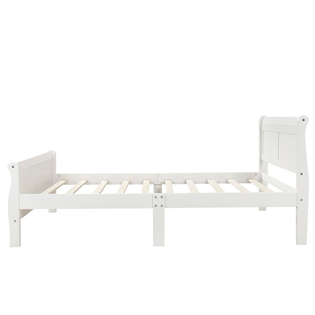 Minimalist Wood Platform Bed Twin Mattress Foundation with Headboard Footboard Solid Wood Support - Grand Goldman Shop