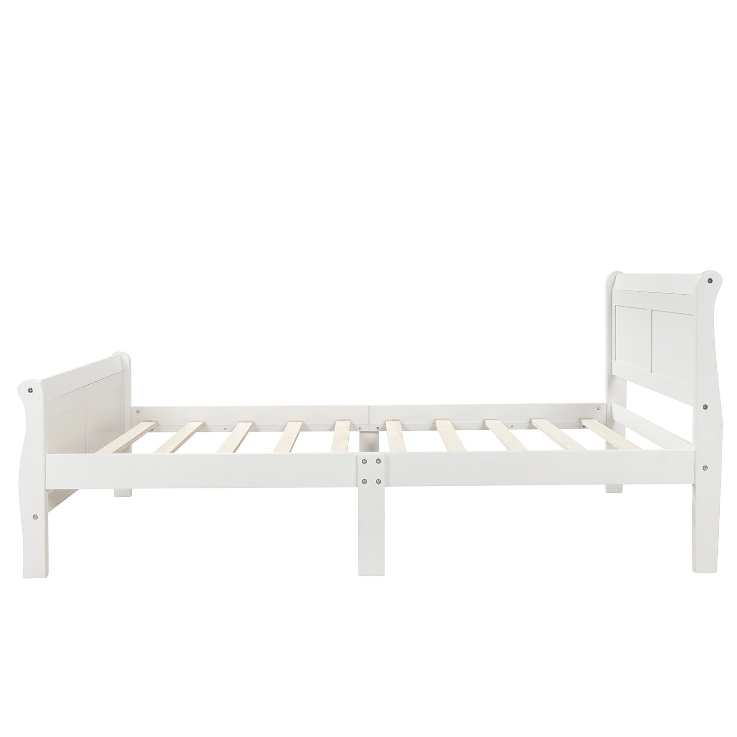 Minimalist Wood Platform Bed Twin Mattress Foundation with Headboard Footboard Solid Wood Support - Grand Goldman Shop