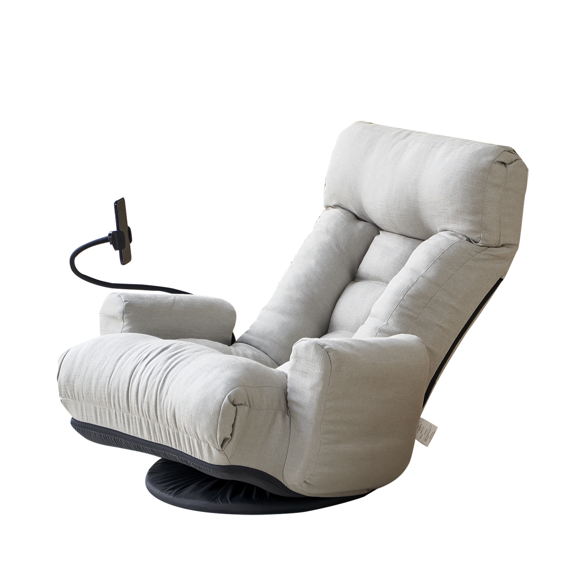 Adjustable Greay Swivel Lounge Chair with 360-Degree Rotating Seat and Headrest Support, Leisure Chair Deck Chair - Game Chair for Living Room - Grand Goldman Shop