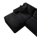 106.3' Cloud Modular Sectional Sofa Couch with L-Shape Chaise, Modern Minimalist Upholstered Couches for Living Room Bedroom, Deep Seat Corner Couch, No Assembly Required - Grand Goldman Shop