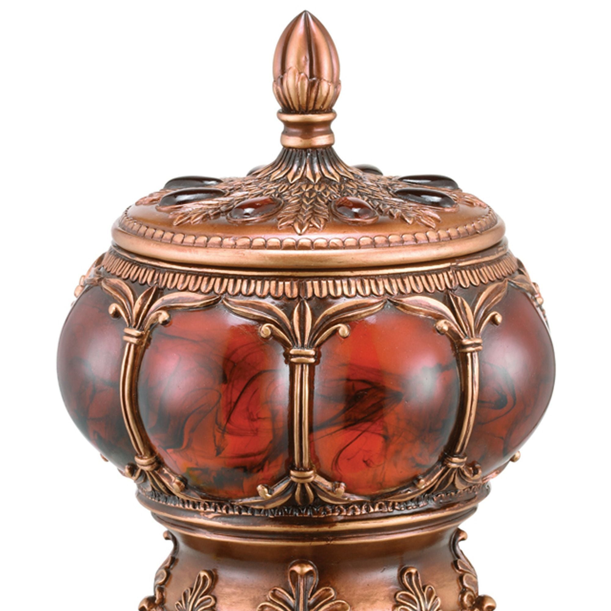 11.5' Tall Polyresin Decorative Jewelry Box, Victorian Style - Grand Goldman Shop
