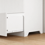Modern White 6 Drawer Dresser, Wave Panel Drawer Fronts, Storage Cabinet, Versatile Chest of Drawers for Bedroom, Living Room - Sleek & Spacious Home Storage Solution - Grand Goldman Shop