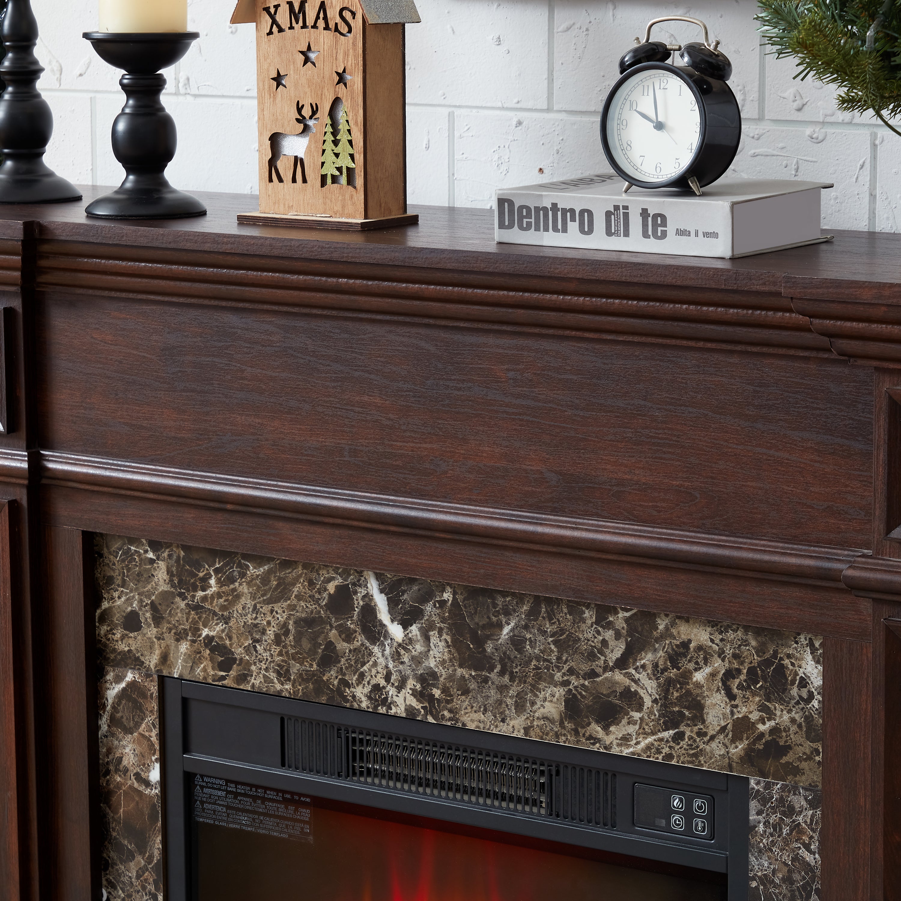 Only Mantel (NOT INCLUDED 23' FIREPLACE)--Cherry, 45.6'W*11.8'D*40'H - Grand Goldman Shop