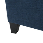 GLOUSTER Contemporary Storage Ottoman V2 with Button Tufted Design in Navy Blue Fabric, 51 Inch - Grand Goldman Shop
