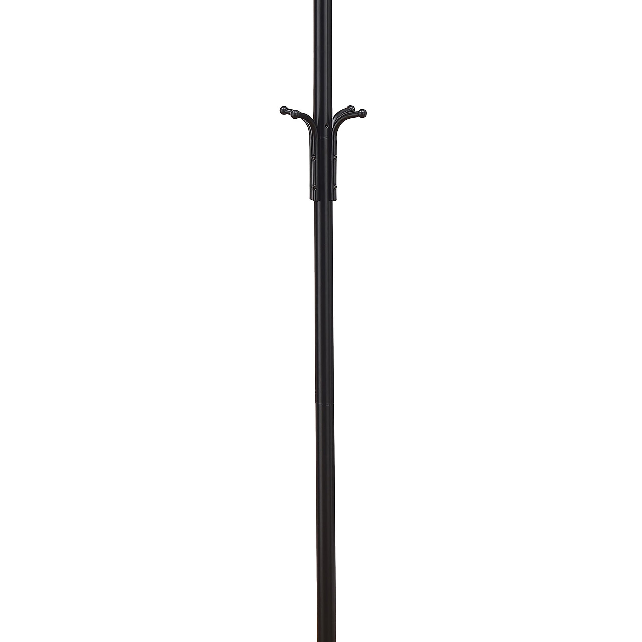 Modern Black Metal Coat Rack with Three-Tier Hooks for Entryway or Mudroom - Grand Goldman Shop