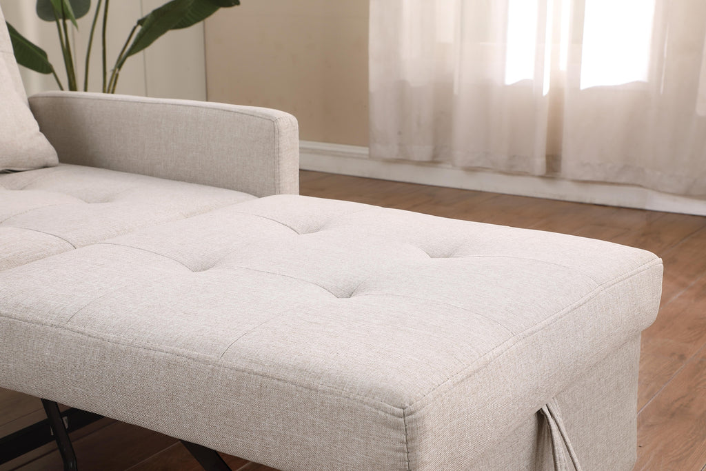 Convertible Sleeper Sofa Chair Bed, Adjustable Chair with Pillow, Multi-Functional Sleeper Chair with Soft Fabric for Living Room, Dorm, Apartment, Bedroom or Office - Grand Goldman Shop