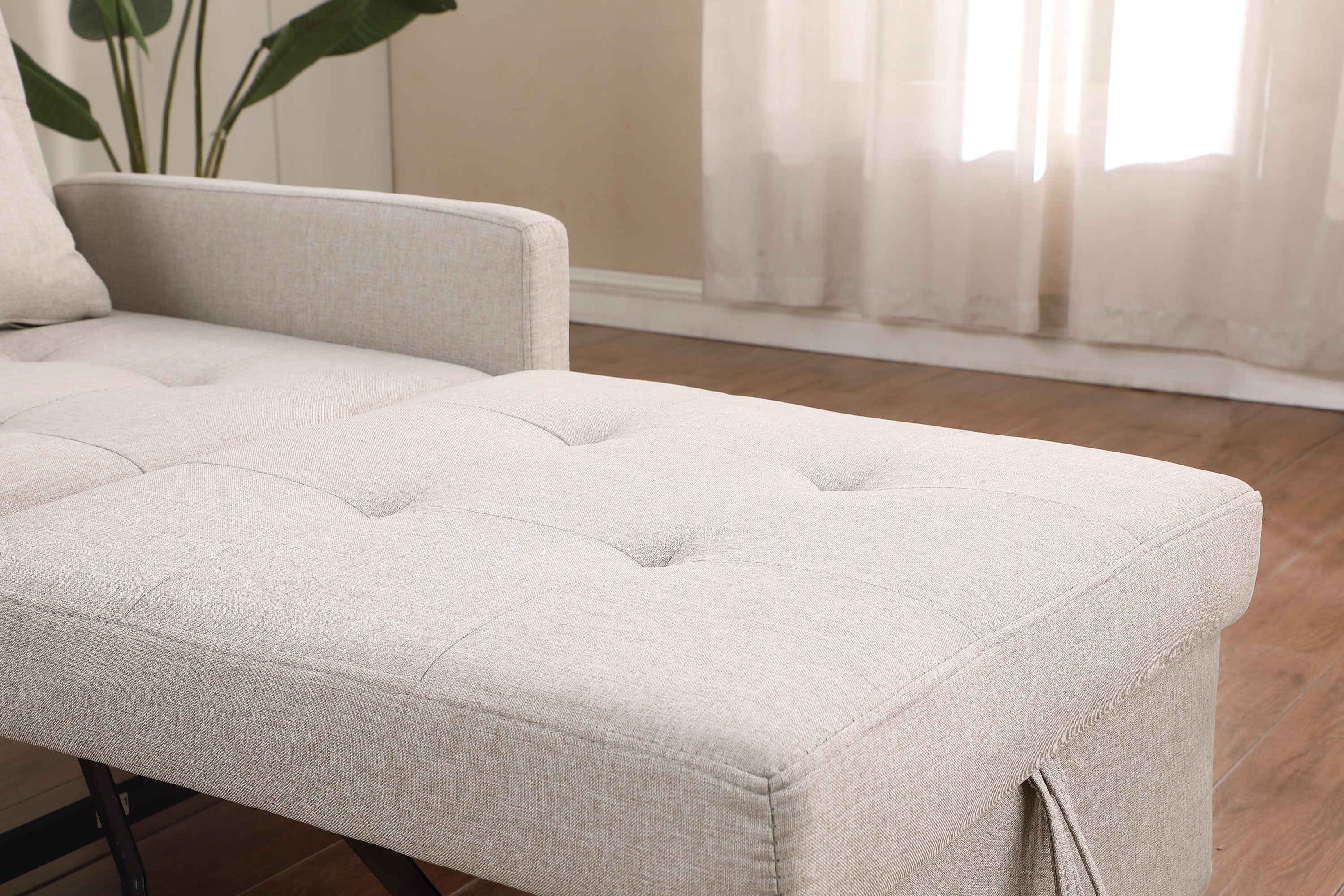 Convertible Sleeper Sofa Chair Bed, Adjustable Chair with Pillow, Multi-Functional Sleeper Chair with Soft Fabric for Living Room, Dorm, Apartment, Bedroom or Office - Grand Goldman Shop