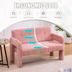 Nordic Modern Double Armchair Living Room & Bedroom Compact Upholstered Sofa Leisure Sofa Comfortable Seating with Dual Armrests Can be paired with a single chair - Grand Goldman Shop