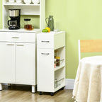 HOMCOM 3- tier Slim Storage Cart, Rolling Narrow Kitchen Cart on Wheels for Small Place, Slide Out Side Utility Cart for Bathroom, Laundry - Grand Goldman Shop
