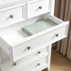 Modern 6 Drawers Dresser 6 Drawers Cabinet,Chest of Drawers Closet Organizers and Storage Clothes Storage Drawers Cabinet for Living Room, Farmhouse Dresser Organizer white - Grand Goldman Shop