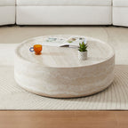 31.49''  Faux MARS Pattern Coffee Tables for Living Room Round Tea table for Living Room, No Need Assembly. - Grand Goldman Shop