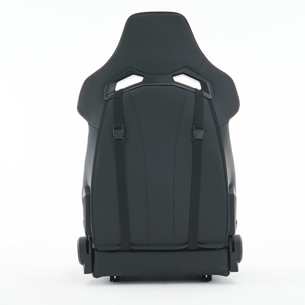 Universal PVC Bucket Style Reclinable Sport PU Leather Simulator Racing Seat with Adjustable Lock Slide - Grand Goldman