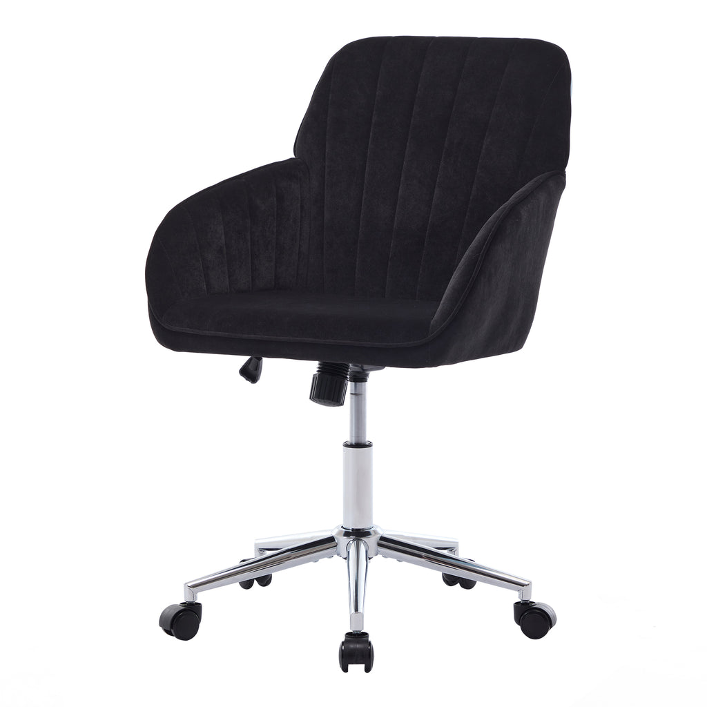 TY Adjustable Ergonomic Office Chair, Swivel Backrest Seat, Black Velvet, 24.60 x 22.84 x 38.00 inches - Grand Goldman