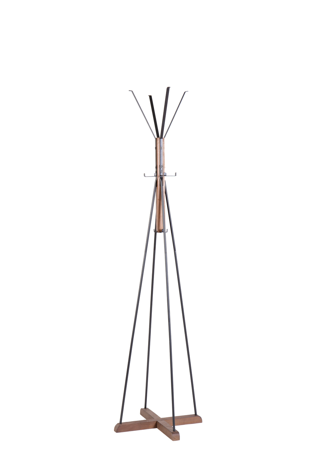 Reclaimed Wood and Metal Freestanding Coat Rack with Hooks use in bedroom, living room - Grand Goldman Shop