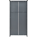 [Assembly Video Provided] TOPMAX 35.5x17.6x70.9inch Freestanding Kitchen Pantry Cabinet, Tall Storage Cabinet with 4 Doors, 2 Door Shelves, 8 Pull-out Trays and Adjustable Shelf for Dining Room, Gray - Grand Goldman Shop