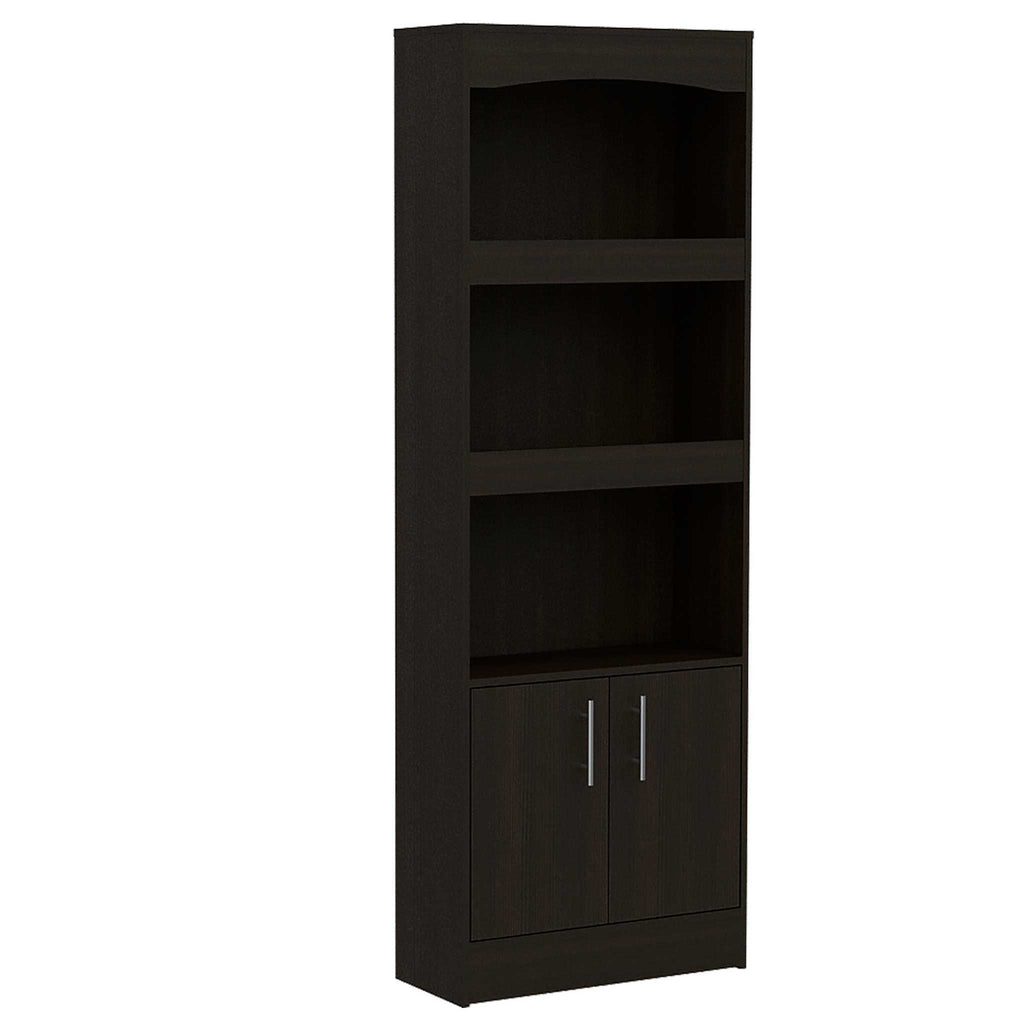 Durango Bookcase, Three Shelves, Double Door Cabinet - Grand Goldman