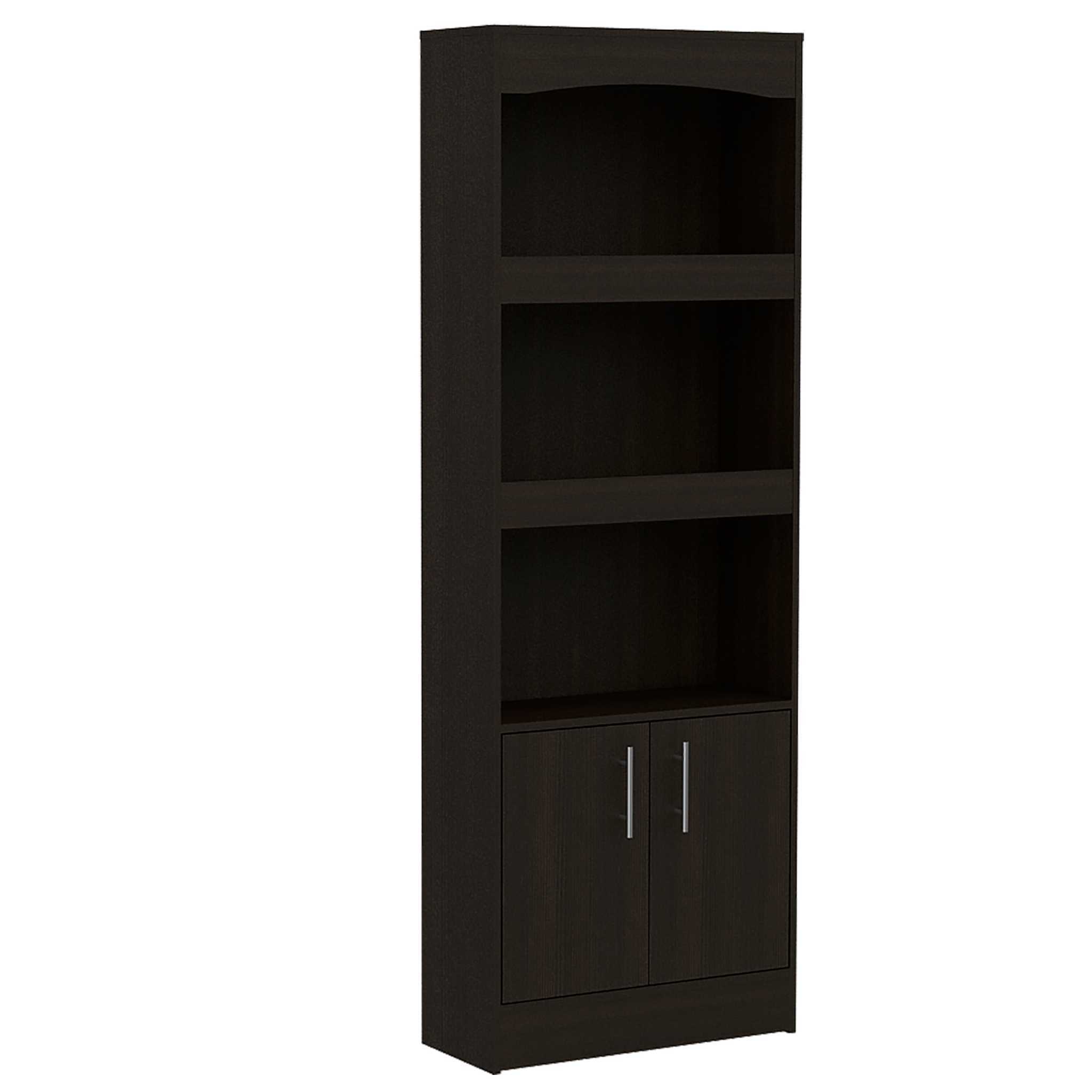 Durango Bookcase, Three Shelves, Double Door Cabinet - Grand Goldman