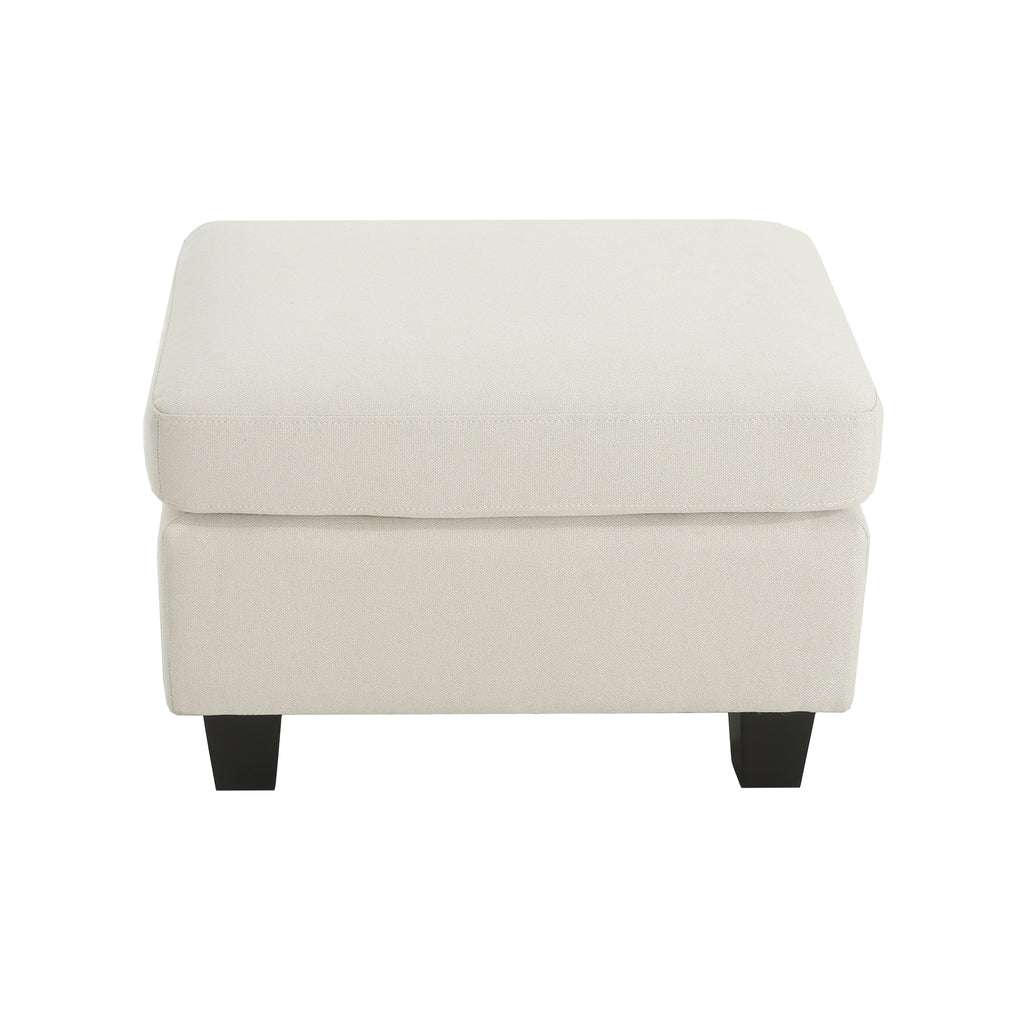 Upholstered Ottoman, Beige - Grand Goldman Shop