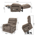 Lounge chair lift chair relax sofa chair sitting room furniture sitting room power supply elderly electric lounge chair (180 degree lying flat) - Grand Goldman Shop