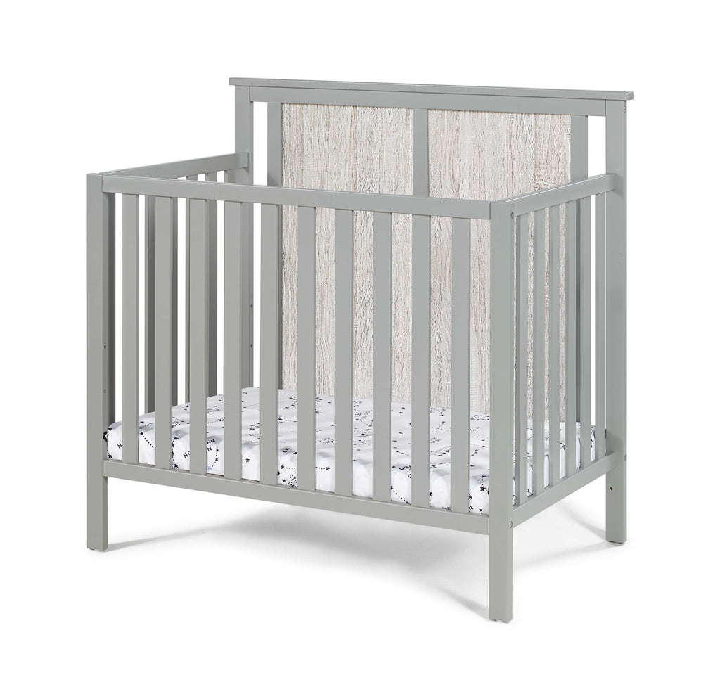 Connelly Mini Crib With Mattress Pad Gray/Rockport Gray - Grand Goldman