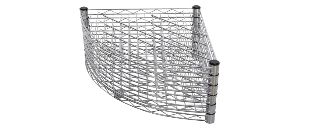 6 Tier Shelf Corner Wire Shelf Rack Adjustable Metal Heavy Duty Free Standing Corner Storage Display Chrome Rack for Bathroom, Living Room, Kitchen - Chrome - Grand Goldman Shop