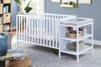 Palmer 3-in-1 Convertible Crib and Changer Combo White | Premium Home Decor - Grand Goldman