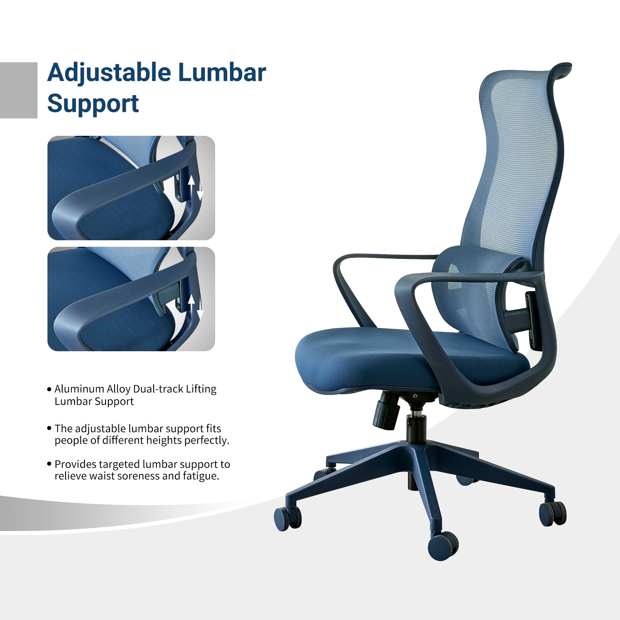 Ergonomic Colorful Office Chair 350LBS Home Office Mesh Breathable High Back, With Adjustable Lumbar Support Computer Chair, 