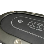 INO Design 71 inches Foldable Poker Table Portable for Casion Texas Hold'em Games with Black Felt | Premium Home Decor - Gran