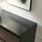 4 Drawer Dresser,Modern Storage Chest of Drawers,31.5In Black Dresser for Closet with Handle-Free Design, Closet Chests Organizer for Bedroom, Living Room,Black - Grand Goldman Shop