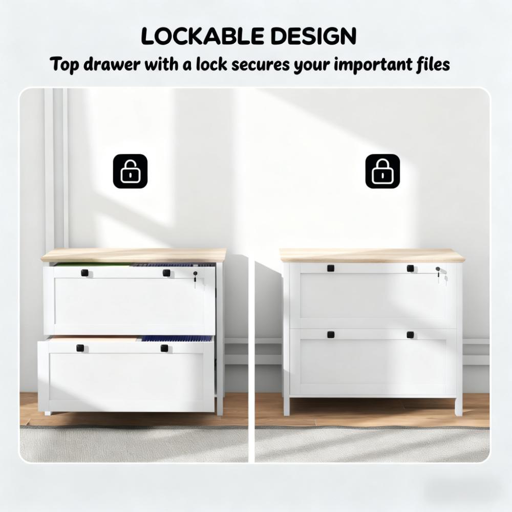 Lateral File Cabinet,Filing Cabinet with Adjustable Hanging Bar,For Home and Office | Premium Home Decor - Grand Goldman