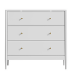 3 Drawer Dresser Chest, Modern White Storage Cabinet, MDF Wood Organizer for Bedroom, Living Room, Entryway, Small Space Furniture - Grand Goldman Shop