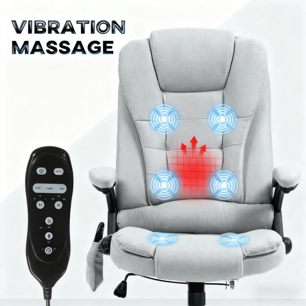 High Back Massage Desk Chair with Reclining Backrest,For Home and Office - Grand Goldman