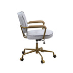 Siecross Vintage White Top Grain Leather Office Chair - Grand Goldman