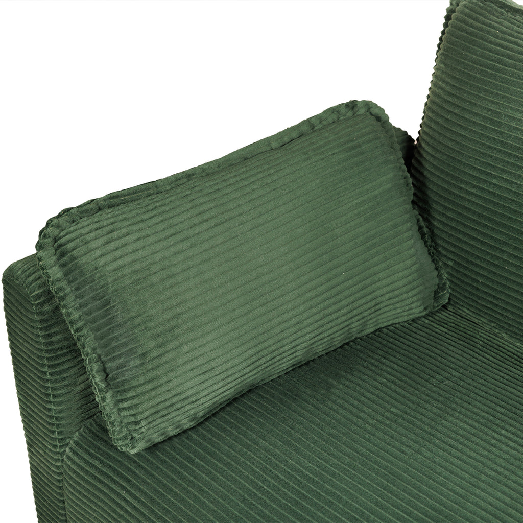 48' Soft Corduroy Loveseat Couch W/Soft Cushions,Side Storage Pocket,Sturdy Composite Board & Solid Wood Frame, High Rebound Sponge,Easy Assembly,Ideal for Living Room,Apartment,Dorm,Office. - Grand Goldman Shop