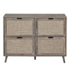 4 Door Shoe Rack, Freestanding Modern Shoe Storage Cabinet, for Entryway - Grand Goldman Shop