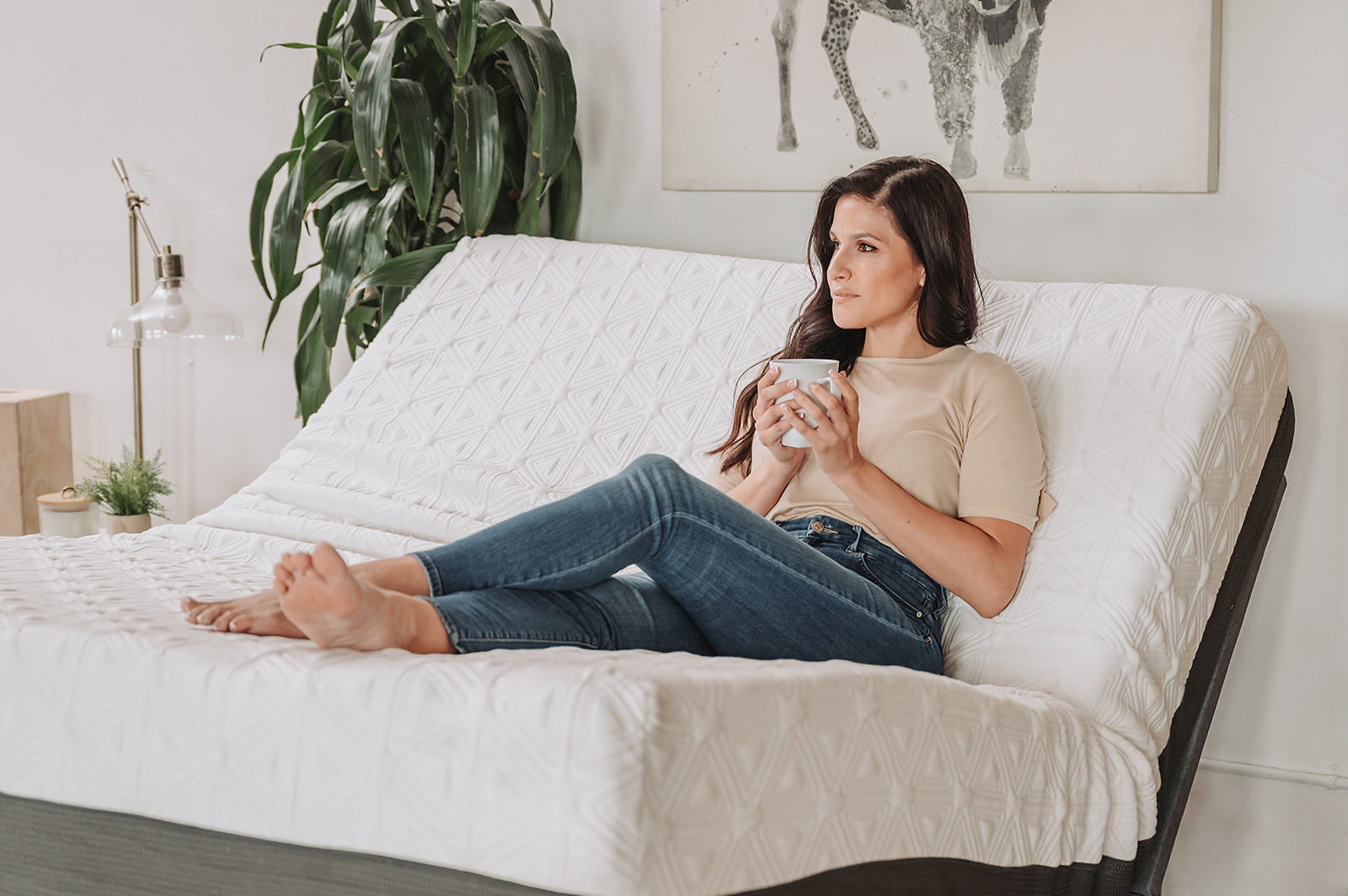 Omne Sleep 8' Gel Memory Foam Mattress Twin XL in White/Dark Gray - Grand Goldman Shop