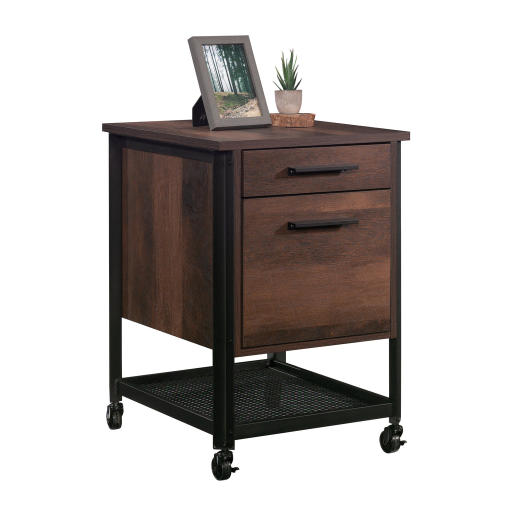 Pedestal File Cabinet with Large Drawers, Antique Dark Oak finish - Grand Goldman