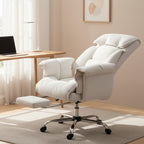 HOMCOM High Back Office Chair, Reclining Desk Chair with Footrest, Thick Cushion, High Resilience Foam, Adjustable Height, Ro