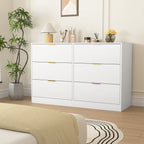 Simply Modern 6-Drawer Dresser, Chest of Drawers for Bedroom, Living Room, Hallway, and Entryway - Large Storage Cabinet White - Grand Goldman Shop