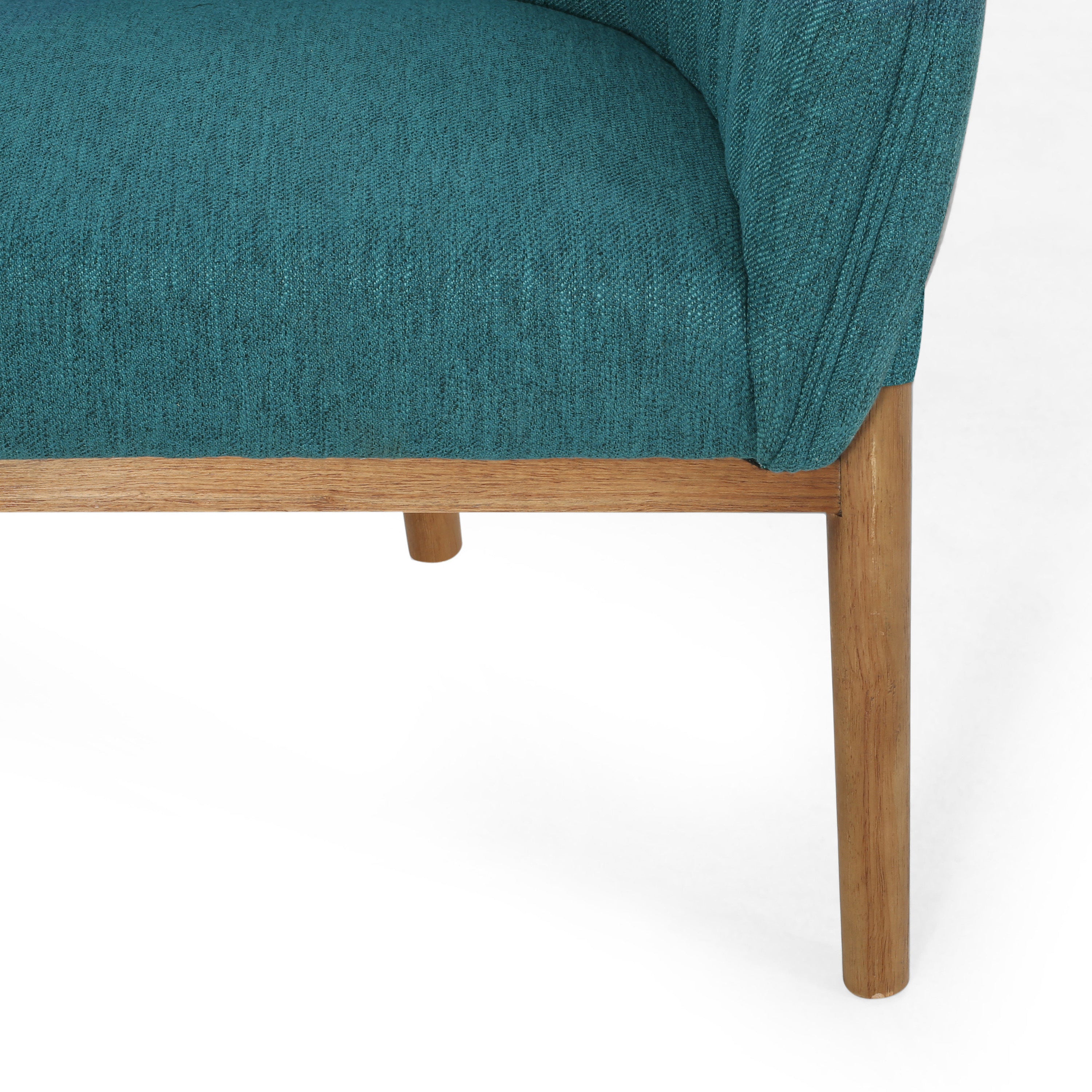 Mid Century Modern Loveseat with Channel Stitched Backrest - Grand Goldman Shop