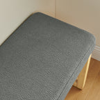 Shoe-changing bench, a shoe-changing bench with a wooden frame and a soft cushioned seat, can be placed freely and is suitable for small spaces without taking up much space -Dark Gray - Grand Goldman Shop