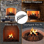 Fireplace Grate,Fireplace Log Holder,Heavy Duty Solid Cast Iron FIrewood Log Burning Rack for Inside The Fireplace Accessories Outood Fire Pit Kindling Fireplace Tools (36 inch) - Grand Goldman Shop