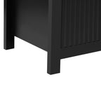 U_STYLE Modern 55.1'' Sideboard Buffet Cabinet with 2 Drawers & 4 Doors, Adjustable Shelves, Wave-Pattern Design, Aluminum Handles, Painted MDF, Scandinavian Storage for Dining Room, Living Room - Grand Goldman Shop