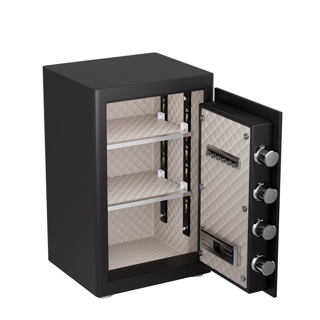 Stylish 2.0 Cu Ft Home Safe with Fireproof Document Bag, Heavy-Duty Steel Security Safe, Digital Keypad, 3 Unlocking Methods,